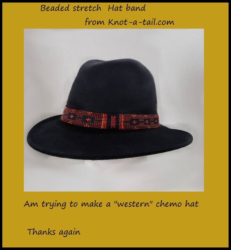 Brilliant Beaded Hatband Stretch Hat Band Southwest Beaded Etsy