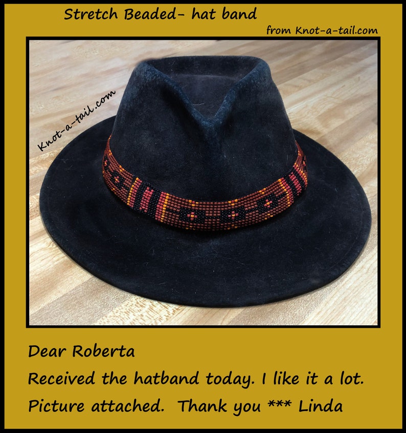 Beaded hatband Stretch hat band Amazing colors beaded Etsy