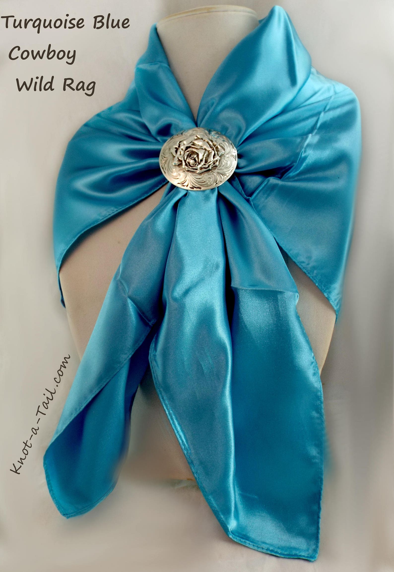 TURQUOISE Wild Rag Cowboy Scarf Wild Rag Scarf Bandana Etsy