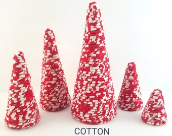 Red And White Trees, Red Trees, Red Cone Trees, Red Decor Tree, Small Tree Decor