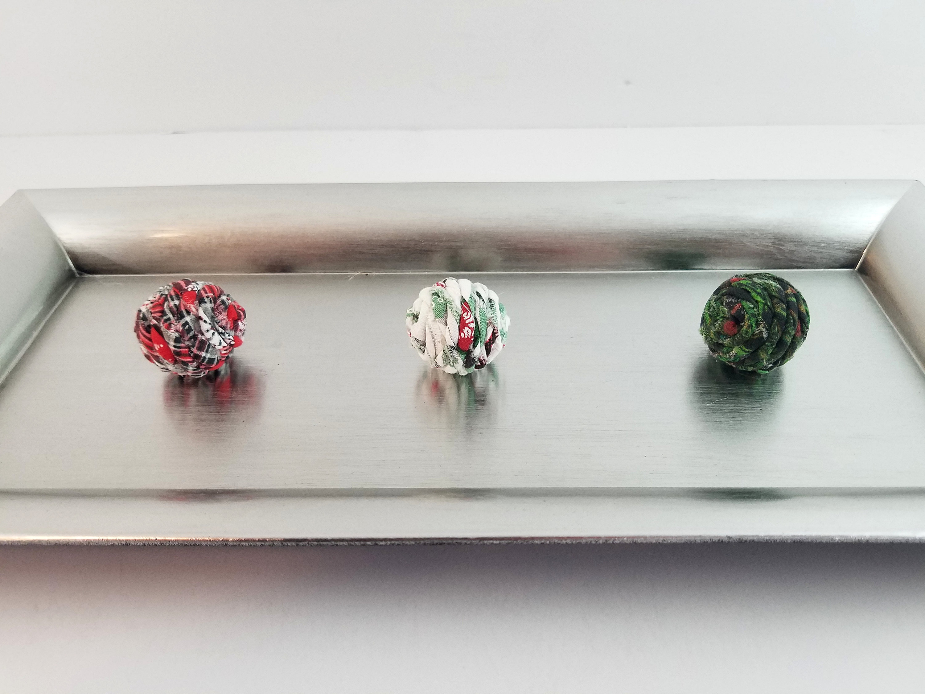 Red Green and White Decorative Balls, Christmas Bowl Fillers, Red and