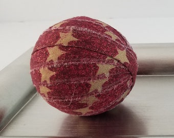 Red and Gold Decorative Balls, Americana Bowl Fillers, Red Home Decor, Red Patriotic Decor, Red Bowl Filler