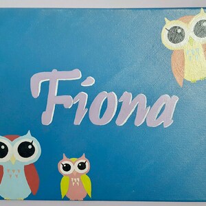 Owl Name/Birthday Painting