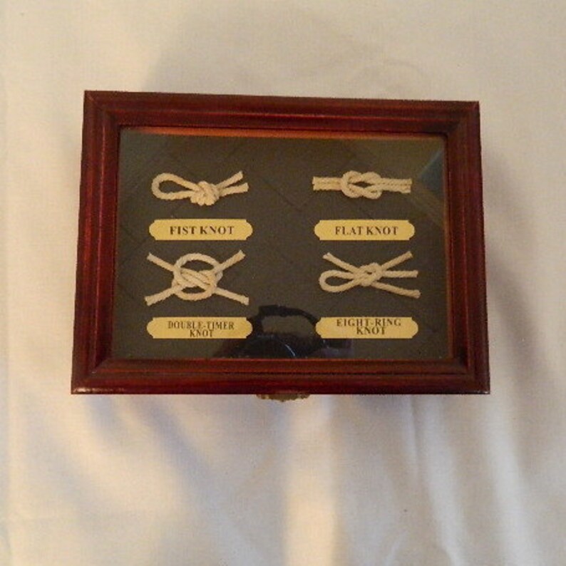 Nautical Knots Shadow Box Jewelry Storage Box Wood Box With Etsy