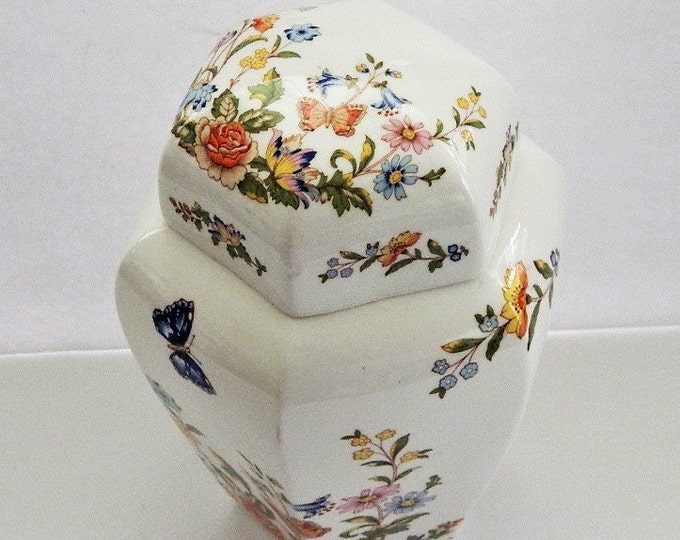 Aynsley Oriental Ginger Jar Porcelain Cottage Garden Made in Etsy