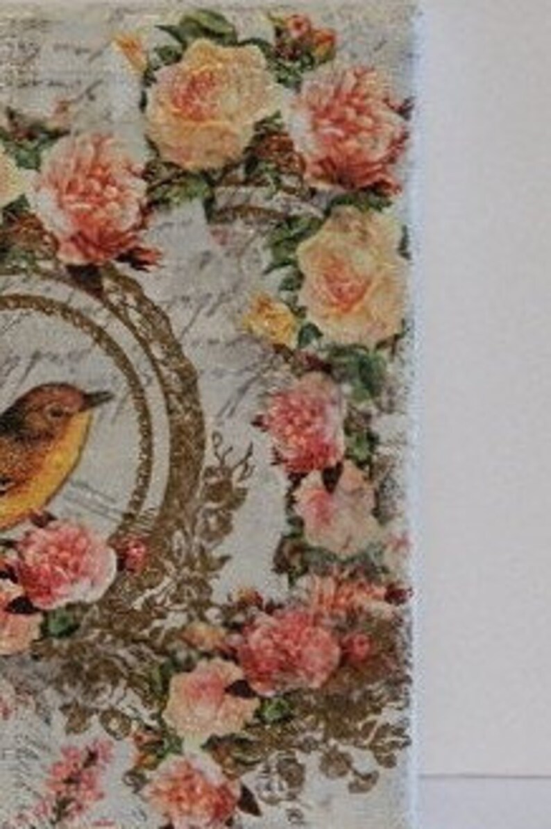 Decoupage Canvas Wall Hanging Canvas Shelf Sign Napkin Etsy