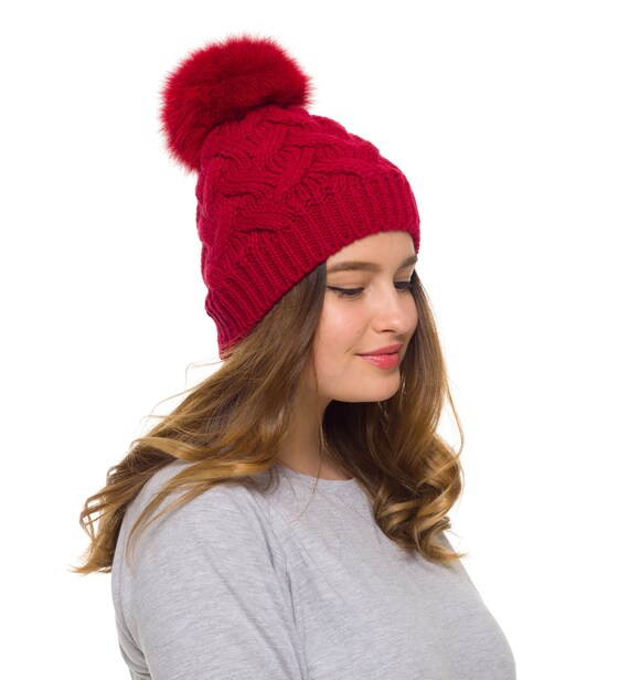 ladies pom hat
