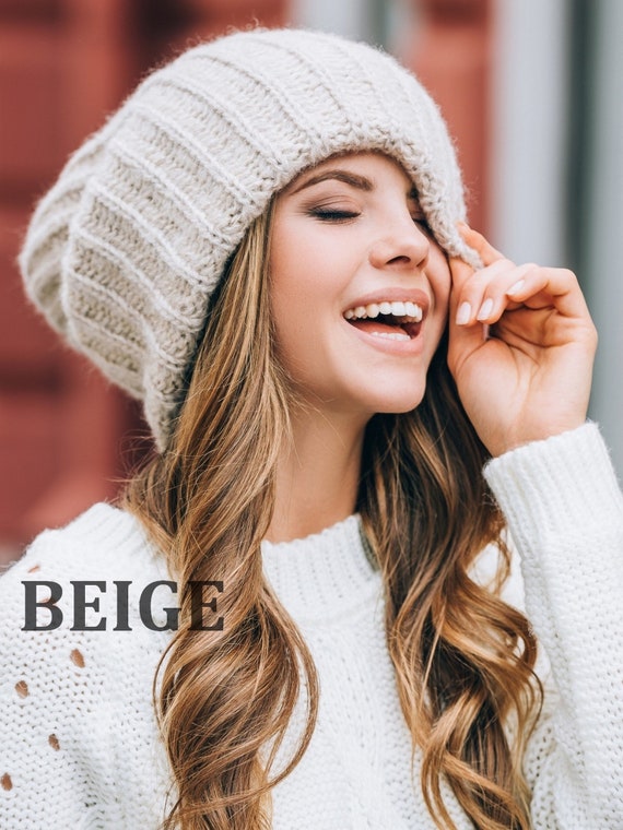Dreadlock Beanie oversized Slouchy Beanie chunky Knitted Hat