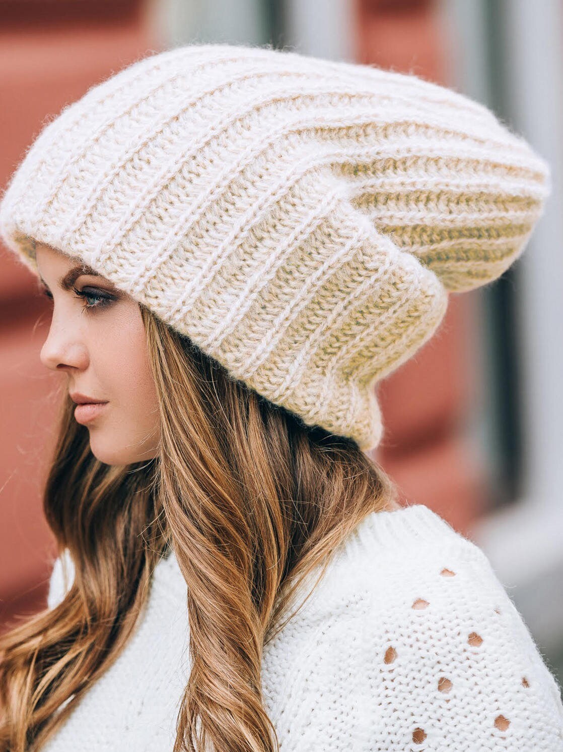 Baggy Slouchy Thick Winter Beanie Hat 