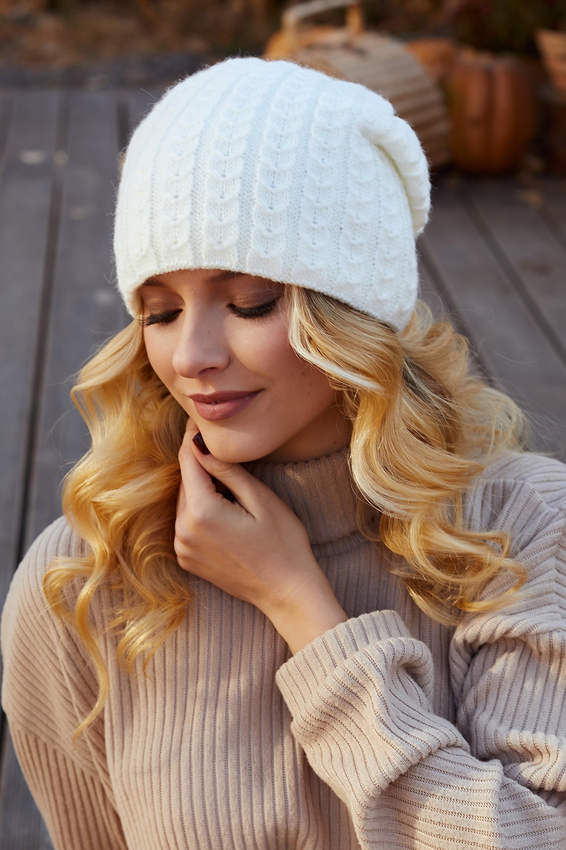 Slouchy Beanie for Women Fleece Lined Winter Hat Slouchy Etsy