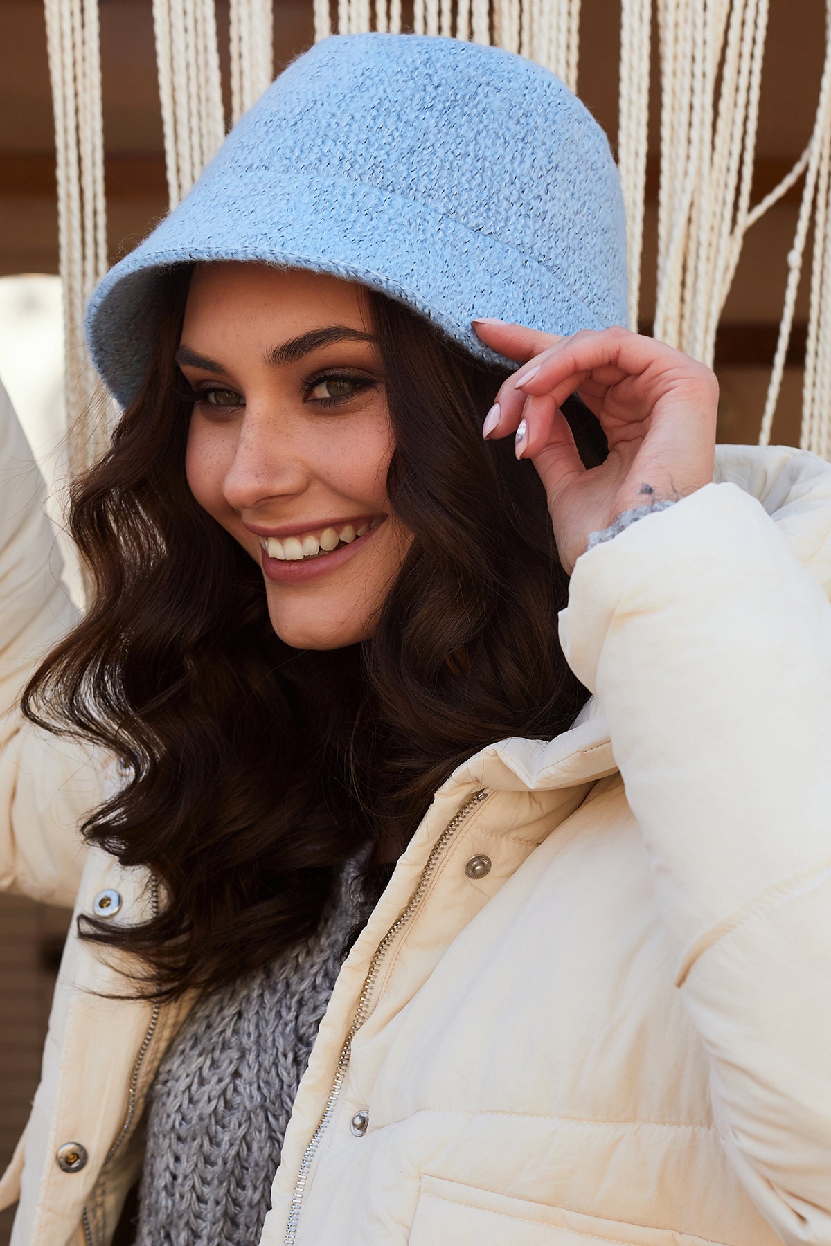 Bucket Hat Fleece Lined Knit Hat Fall Hat Hat for Women Etsy