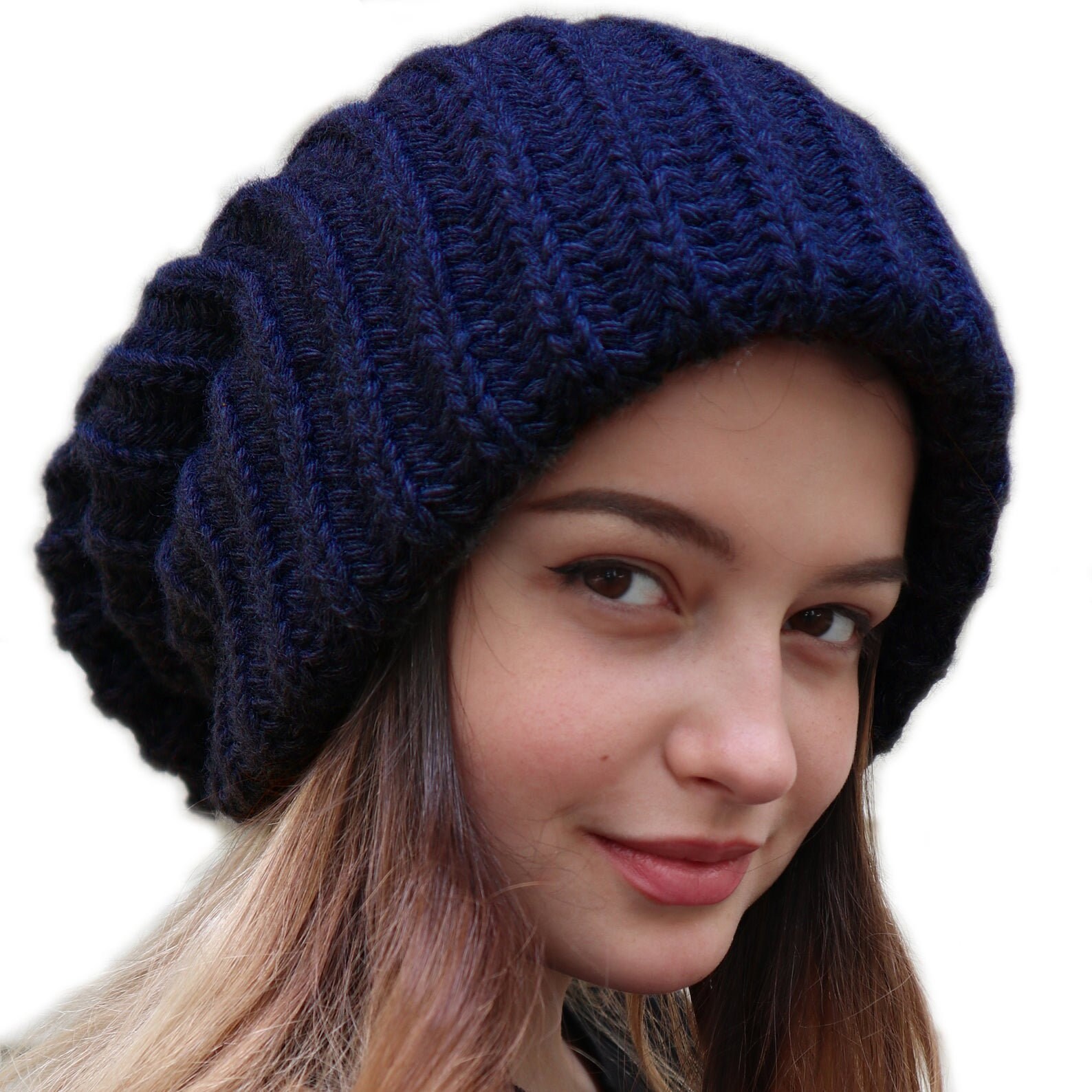 Slouchy winter hat Dread tam hat Oversized beanie Winter benie Etsy