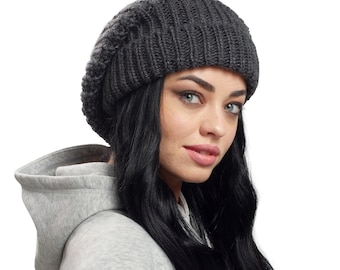 Bonnet En Fausse Fourrure - Chapeaux Gris Pour Femme - Casquettes
