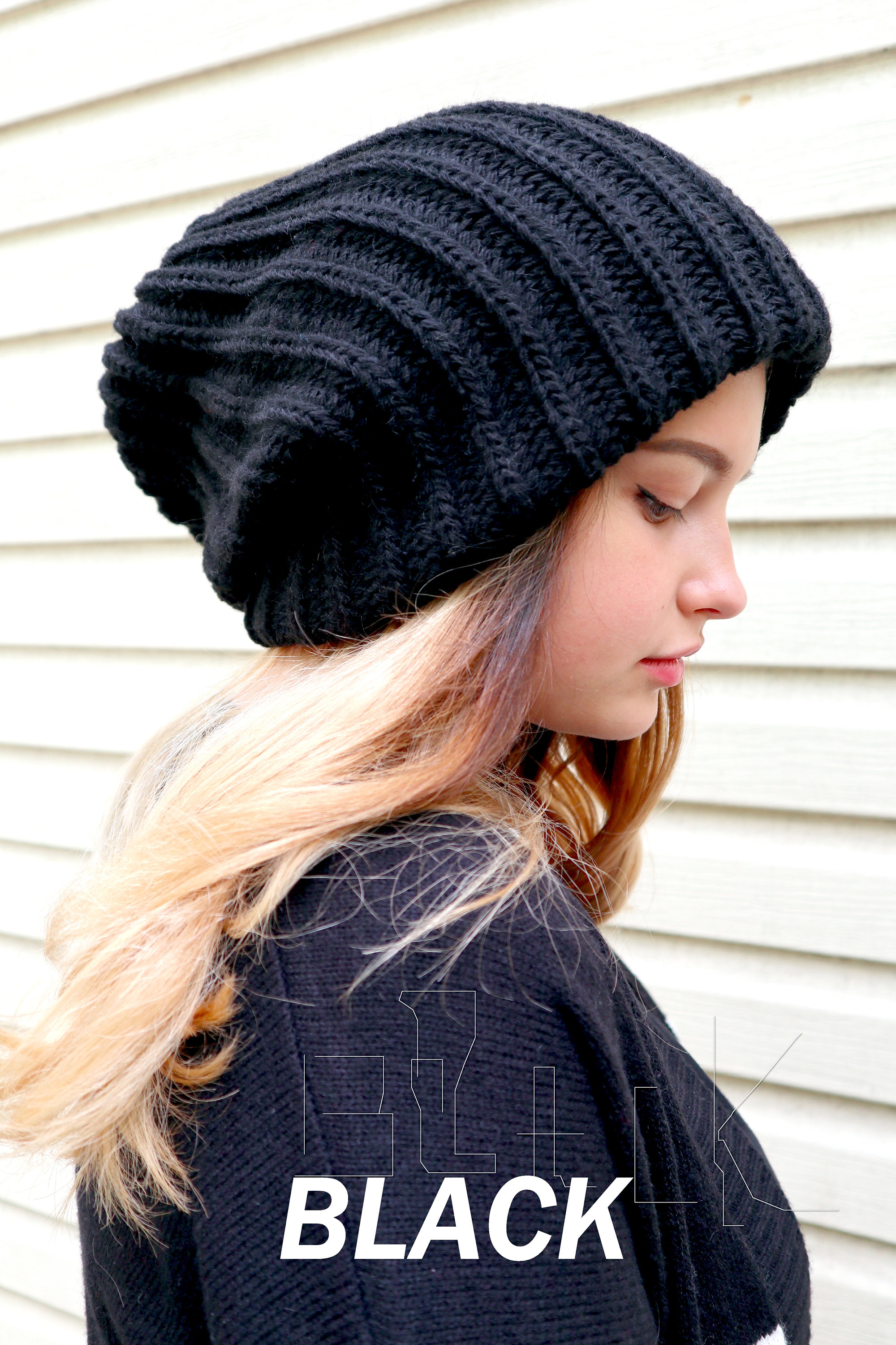 beanie over head
