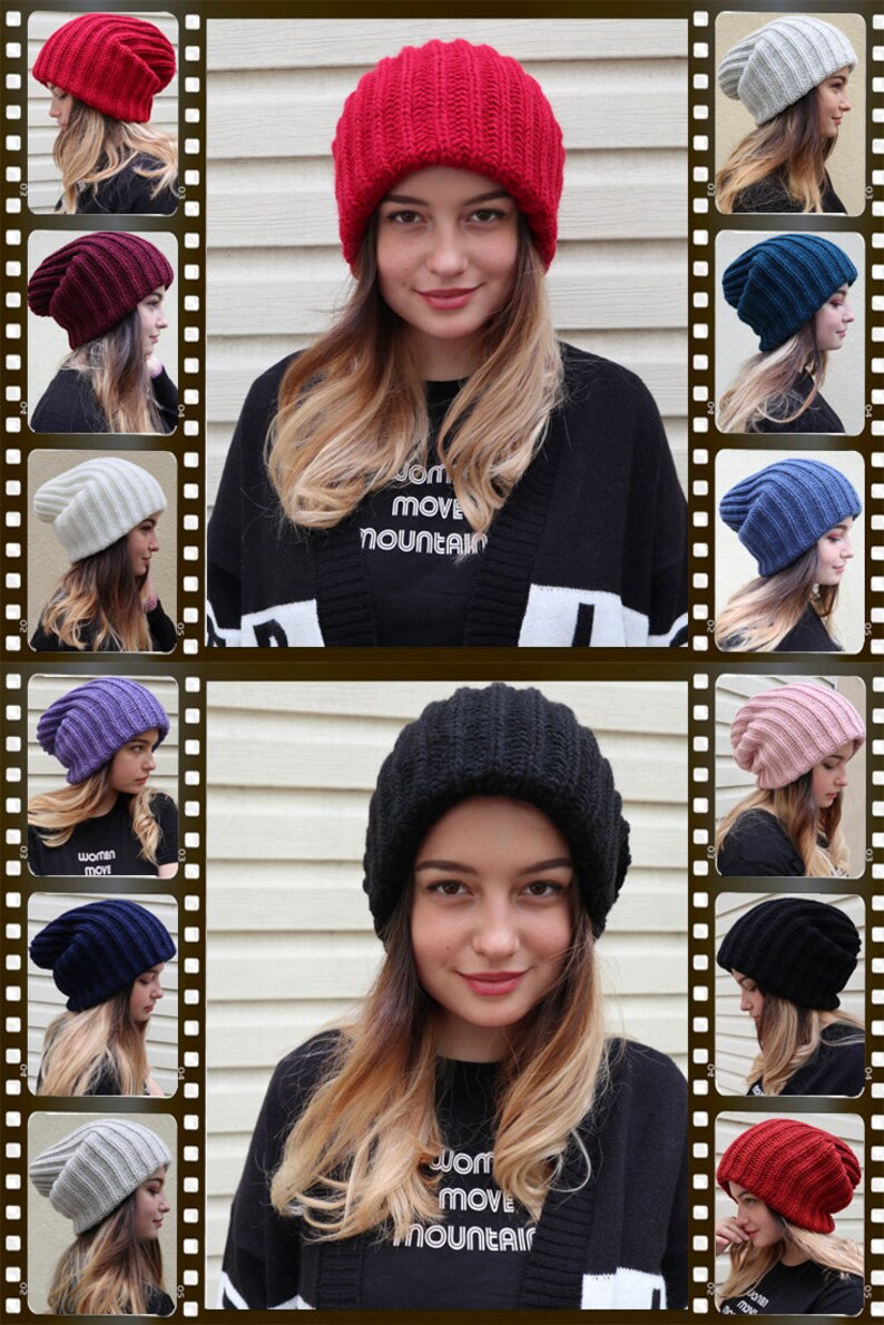 Baggy slouchy beanie Oversized hat 