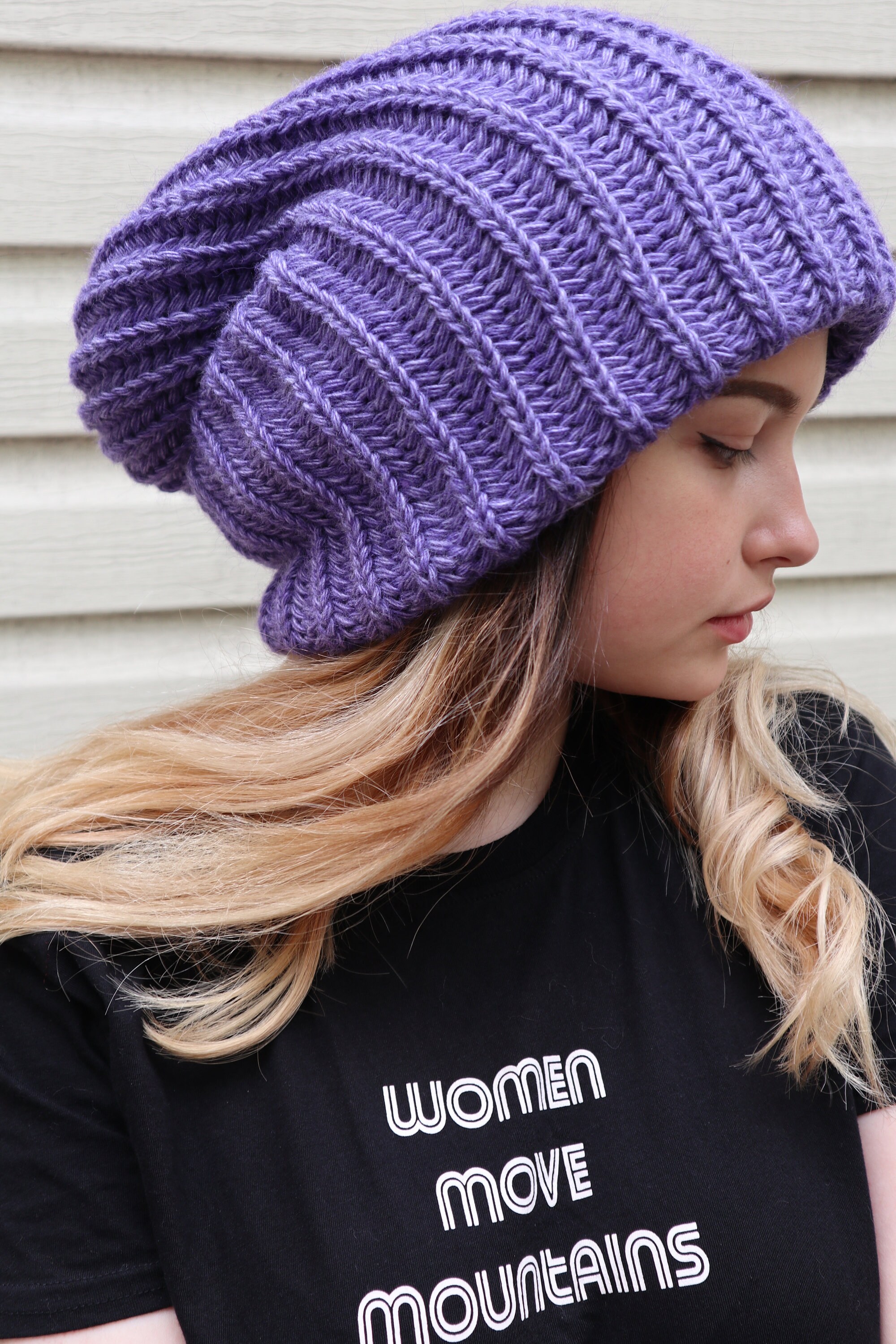 Baggy slouchy beanie Oversized hat Winter wool beanie Big head Etsy