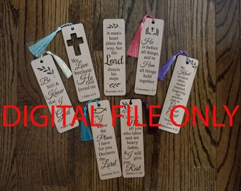 Christian Bookmark Set #1 SVG, Digital File Only