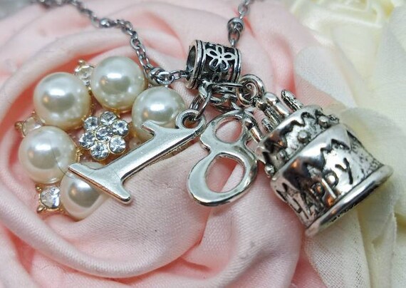 Happy Birthday Charm Necklace Charms Birthday Cake Charm Necklace