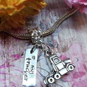 truck driver, 3D Simi charm, Trucker charm, style charm bracelets,   European charm bracelets or pendent