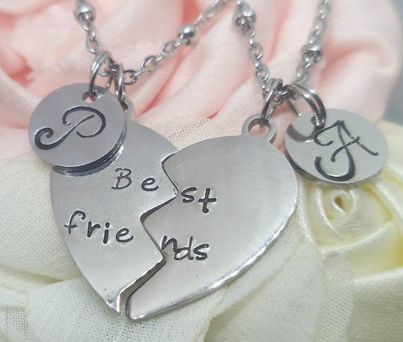 Broken heart deals initial necklace