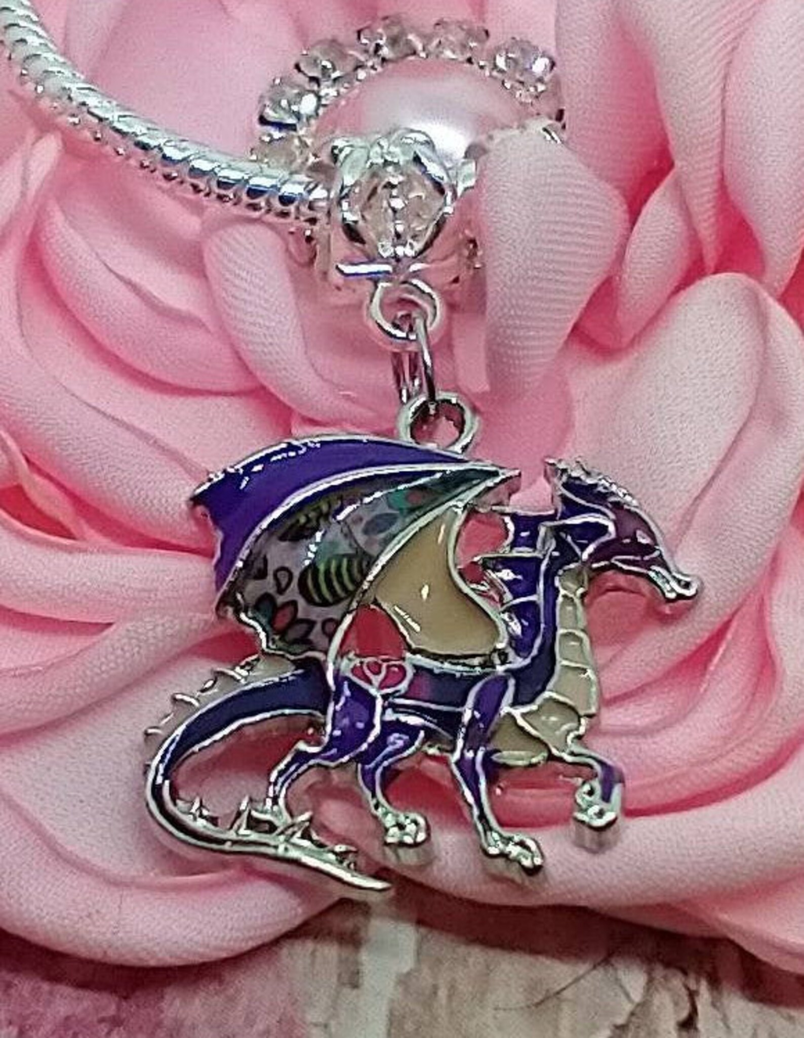 Colorful enamel DRAGON charm Dragon fits Pandora Charm Etsy