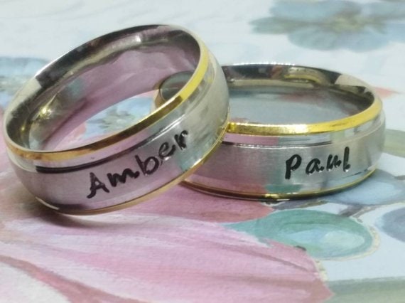 Name rings for couples online deals