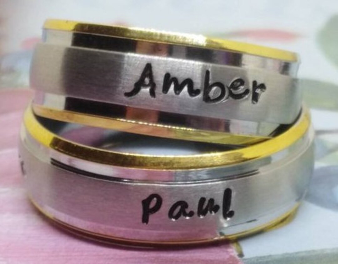 Name Rings, Personalized Rings, Custom Rings, Couples Name Rings ...