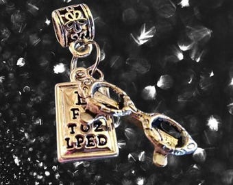 Eye glasses, Eye chart, Optometry, Optometrist, optician, charms, pendants, for European charm bracelet,  charm bracelets