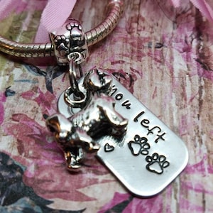 Shih Tzu Charm, Siempre en mi corazón, Shih Tzu, Bull dog charm dog charm, dog Memorial, se adapta a las pulseras de encanto europeo