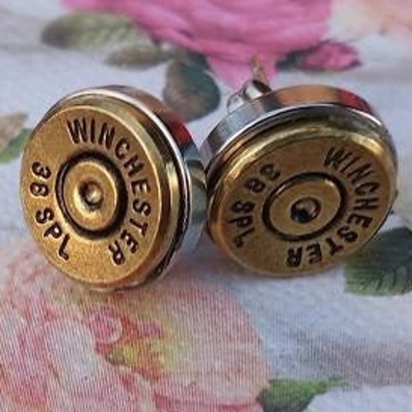 Bullet Earrings, Bullet Jewelry, Gun Bullet, Charm earrings, western jewelry, Revolver, gun lover 2nd amendment, 45 or 38 special earring