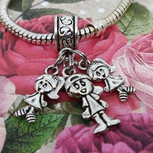 Mütter Kinder Charms, Kinder Charms, Mädchen & Jungen Bettelarmbänder, Oma Grandkids Charms, für europäische Perle Bettelarmband,
