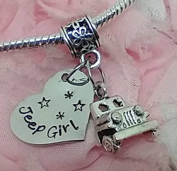 Jeep GIRL jeep charm Jeep Girl charm for Pandora style charm Etsy