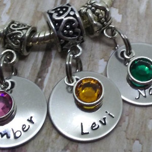 Mother's Personalized charms kids names, Gift for Mom, Personalized charms, custom kids names, Mother's day, European charms,