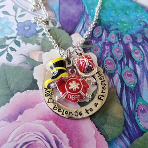 My Heart Belongs to a Fireman Necklace main image 1