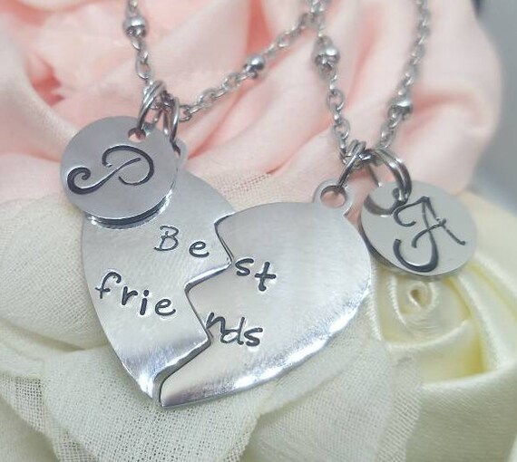 Broken heart initial best sale necklace