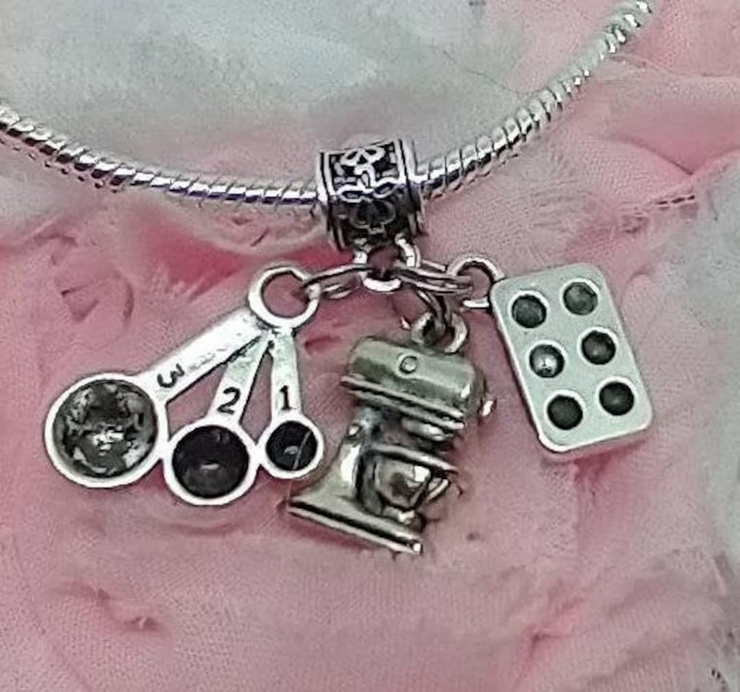 Cooking Charm, Baking Charms Teaspoons Charm, Mixer Charm, Eggs Charms ...