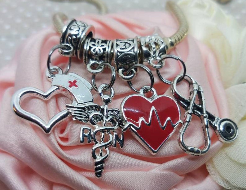 Nurse Charms NURSING Charms Stethoscope Nurse Hat RN Etsy