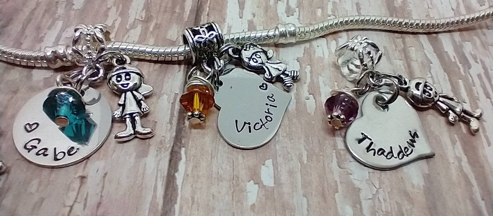 Engraved Bracelet Gemstones Charm Bracelets With Children's - Main Image