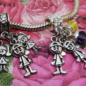 Birthstone Kids, Birthstone Children, Girls Boys charms, Grandma Bracelet, Add to your European Charm Bracelet, European charm beads