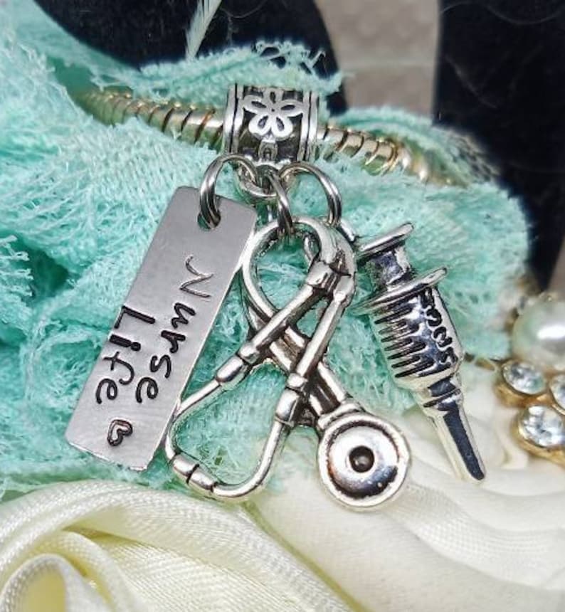 Nurse Life Charms Nurse Stethoscope Needle Charms Nurse Life Etsy