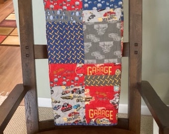 Gift a Hot Wheels quilted throw, wheelchair coverlet, wall hanging, or decor