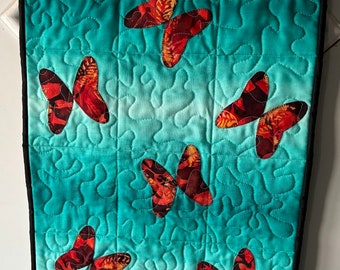 Monarch Butterflies Ombre Wall Hanging Door Decor Banner