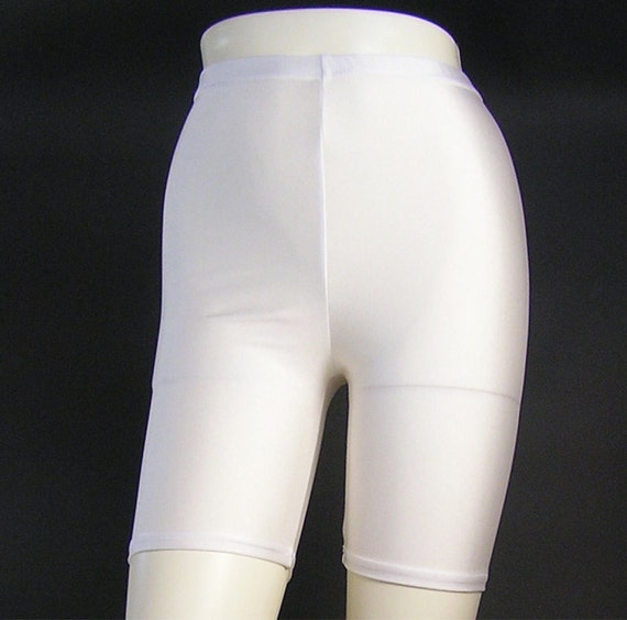 white spandex bike shorts