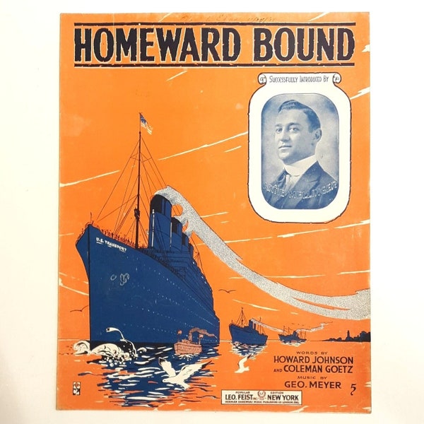 Homeward Bound Vintage Sheet Music Johnson Goetz Meyer