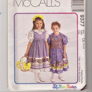 McCalls 9377 Girls Jumper Modest Midi Vest Size 3 4 5 NOS