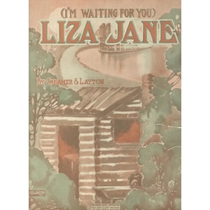 Liza Jane Vintage 1918 Sheet Music Creamer Layton