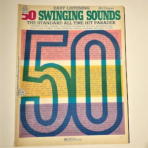 50 Swinging Sounds All Organ Easy Listening Song Book Hit Parade 1960s