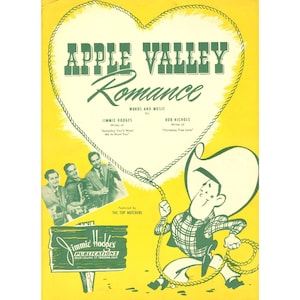 1949 Apple Valley Romance Piano Sheet Music The Top Notchers