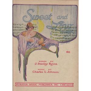 Sweet and Love 1919 Vintage Sheet Music Royce Johnson Piano Vocals
