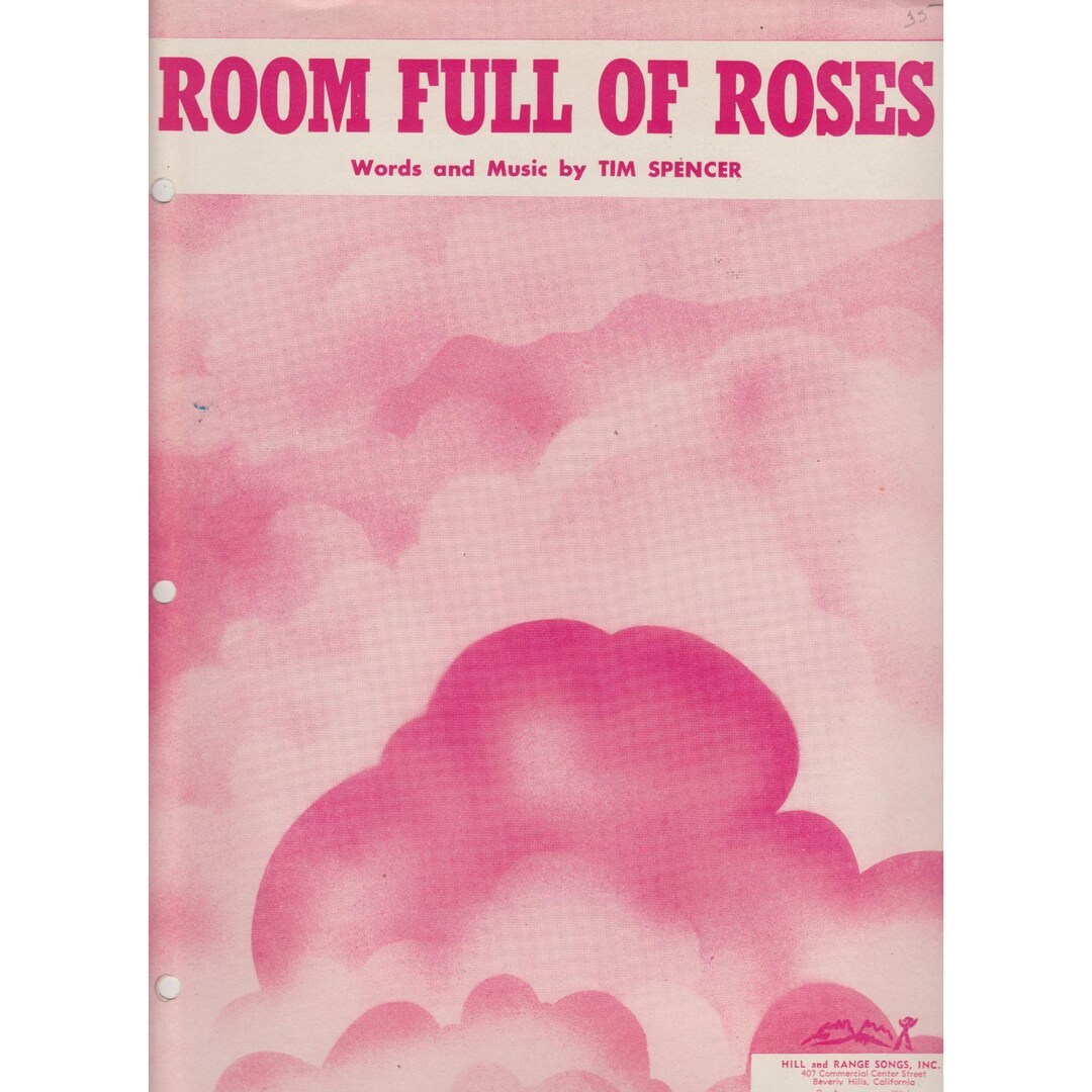 Room Full of Roses 1949 Vintage Sheet Music Tim Spencer Etsy